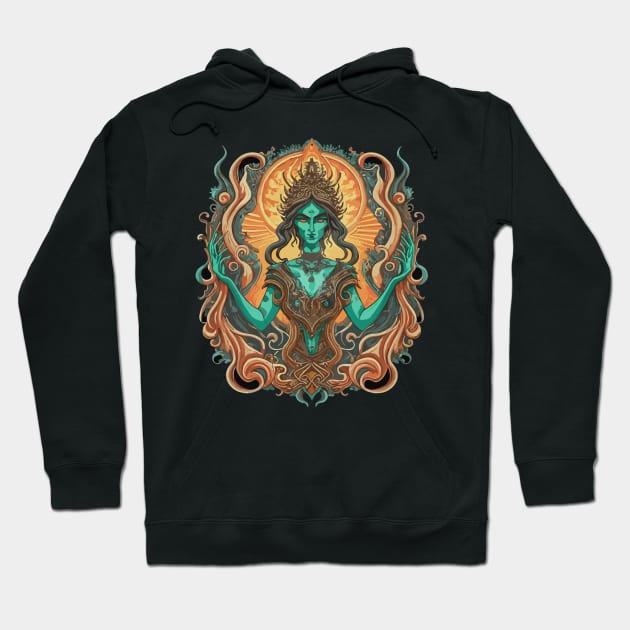 Hexed Hues: Black Magic Revelry Hoodie by Lucifer